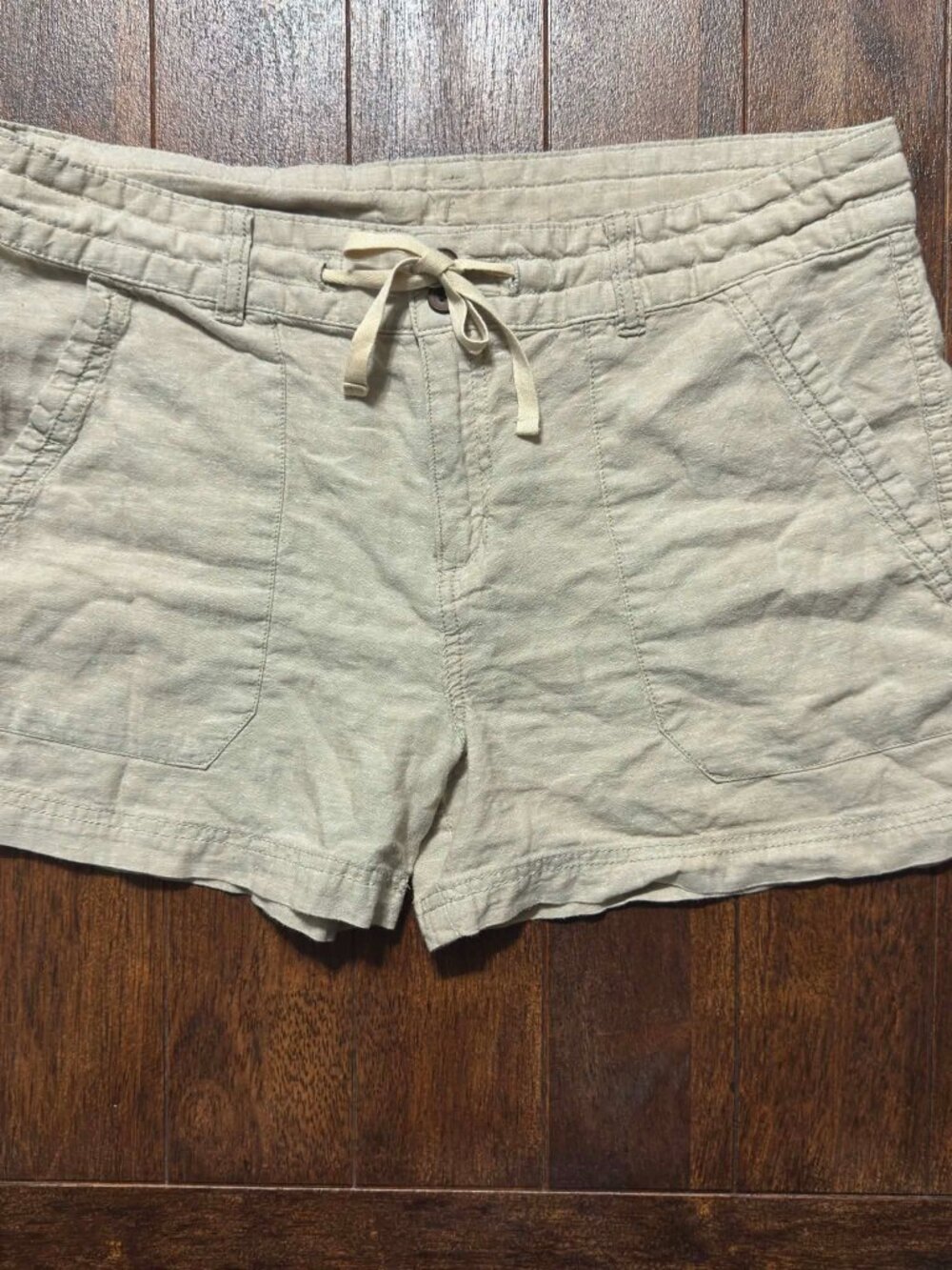 Patagonia Island Hemp Shorts 4 inch STY54341 Khaki Tan Casual Womens Size 8